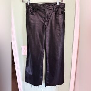 Kut from the Kloth Black Faux Leather Wide-Leg Pants